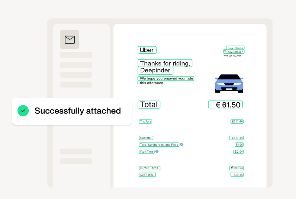 Payhawk's smart receipts mailbox now scans the entire email, ensuring no receipts or invoices are missed